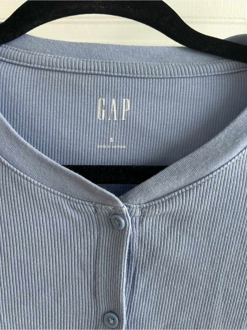 GAP Dusty Blue Ribbed Button-Front Cardigan - Picture 5 of 6